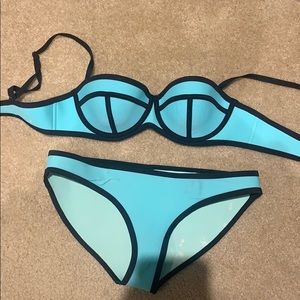 Blue triangl bikini size small